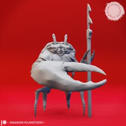Cast of Crabfolk - Tabletop Miniatures (Pre-Supported) 3d model