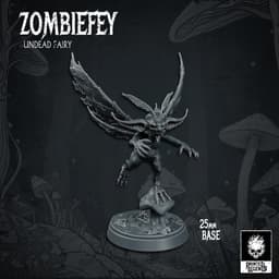 4x Zombiefey (25mm Bases) 3d model