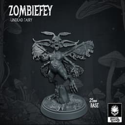 4x Zombiefey (25mm Bases) 3d model