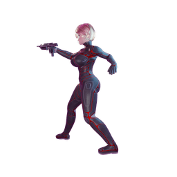 Female Futuristic Undercover Agent V2 3d model