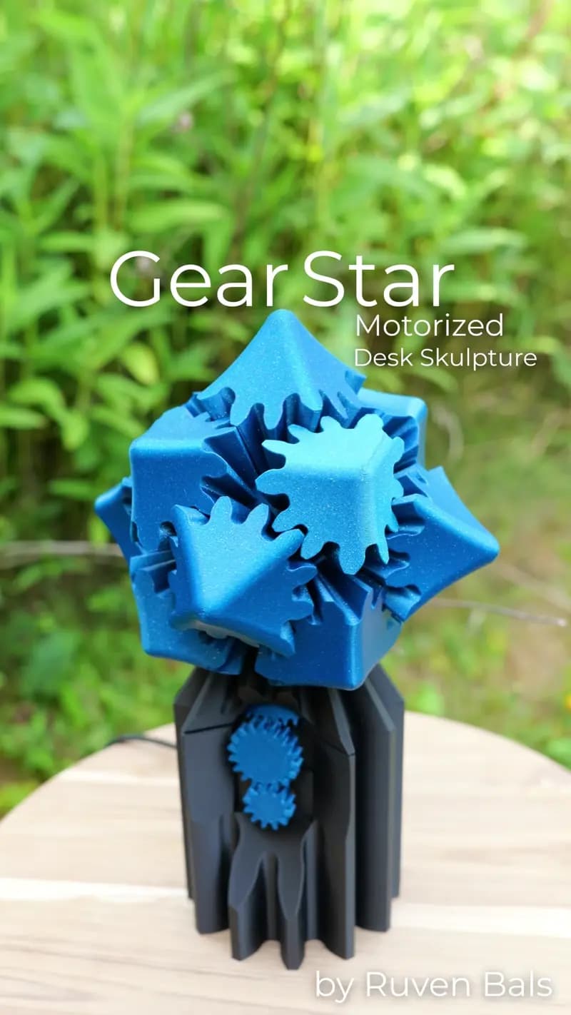 Gear Star Sreampunk Desk Sculpture 3d model