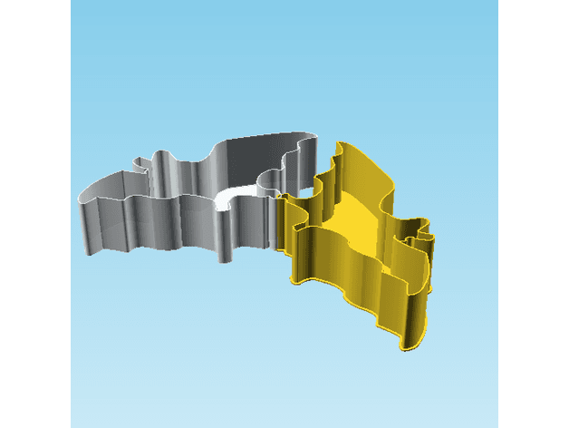 Bat 0036, nestable box (v2) 3d model
