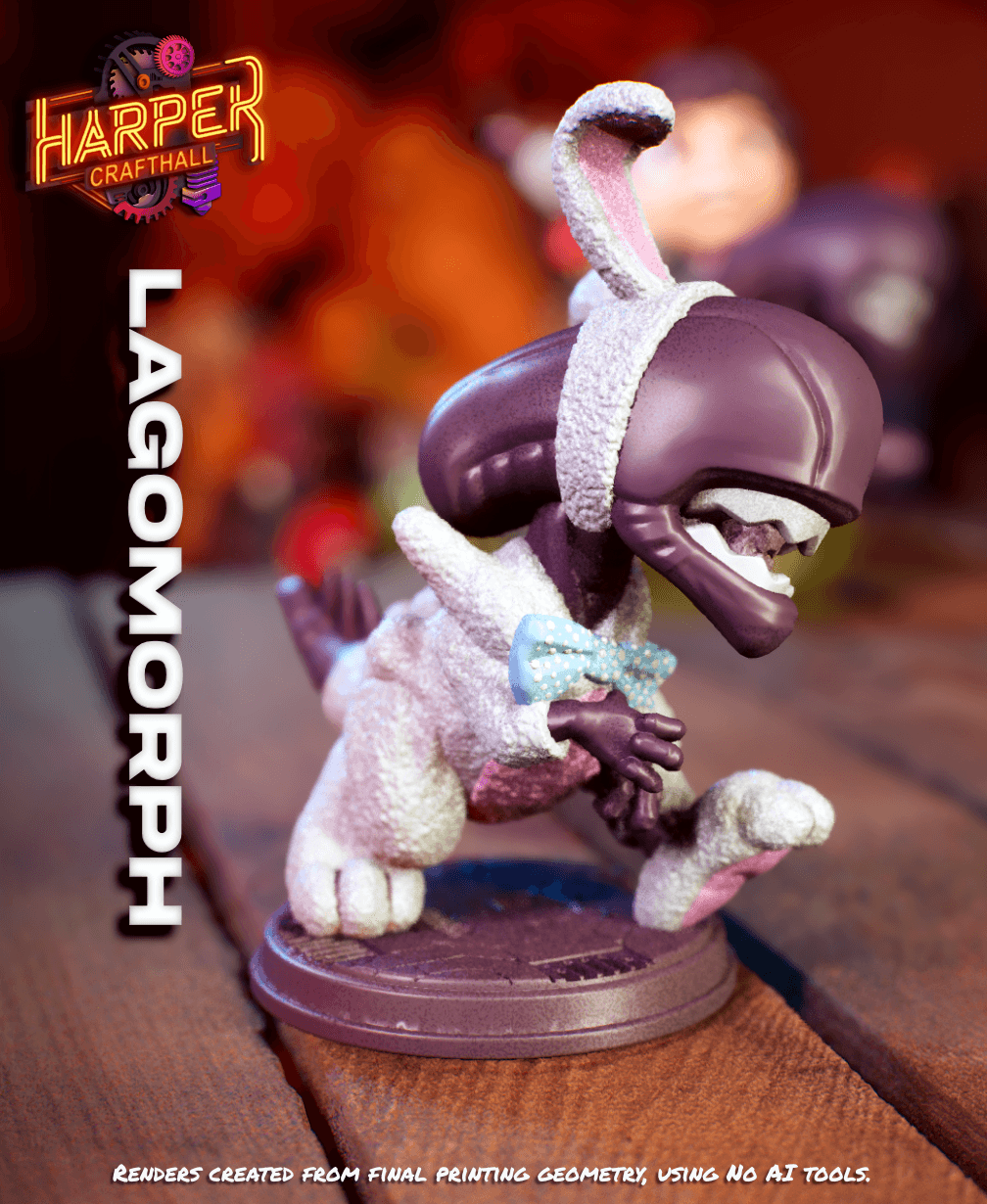 Lil Xeno Lagomorph - Aliens Easter Fanart 3d model