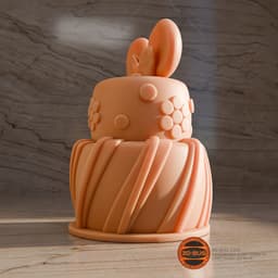 Cake in Minnie Mouse style 3d model