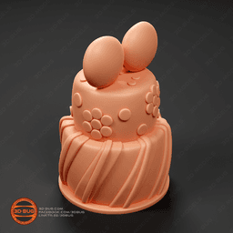 Cake in Minnie Mouse style 3d model