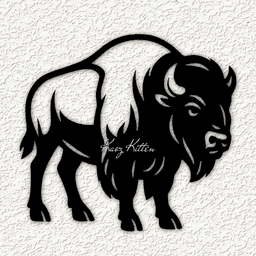 bison buffalo 9 wall art home decor 3d model