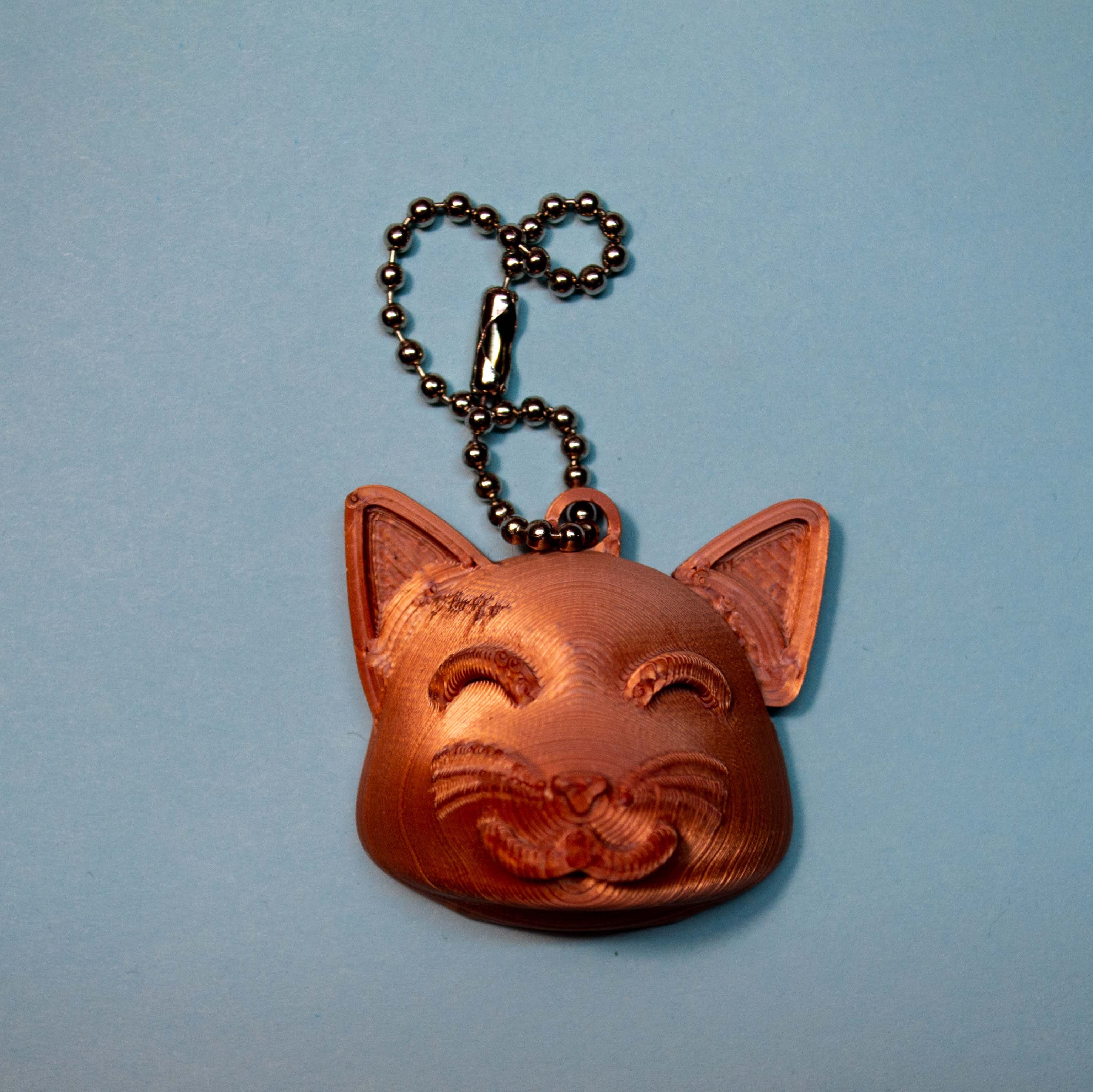 Cute Cat Ear Flicker: Fidget Keychain 3d model