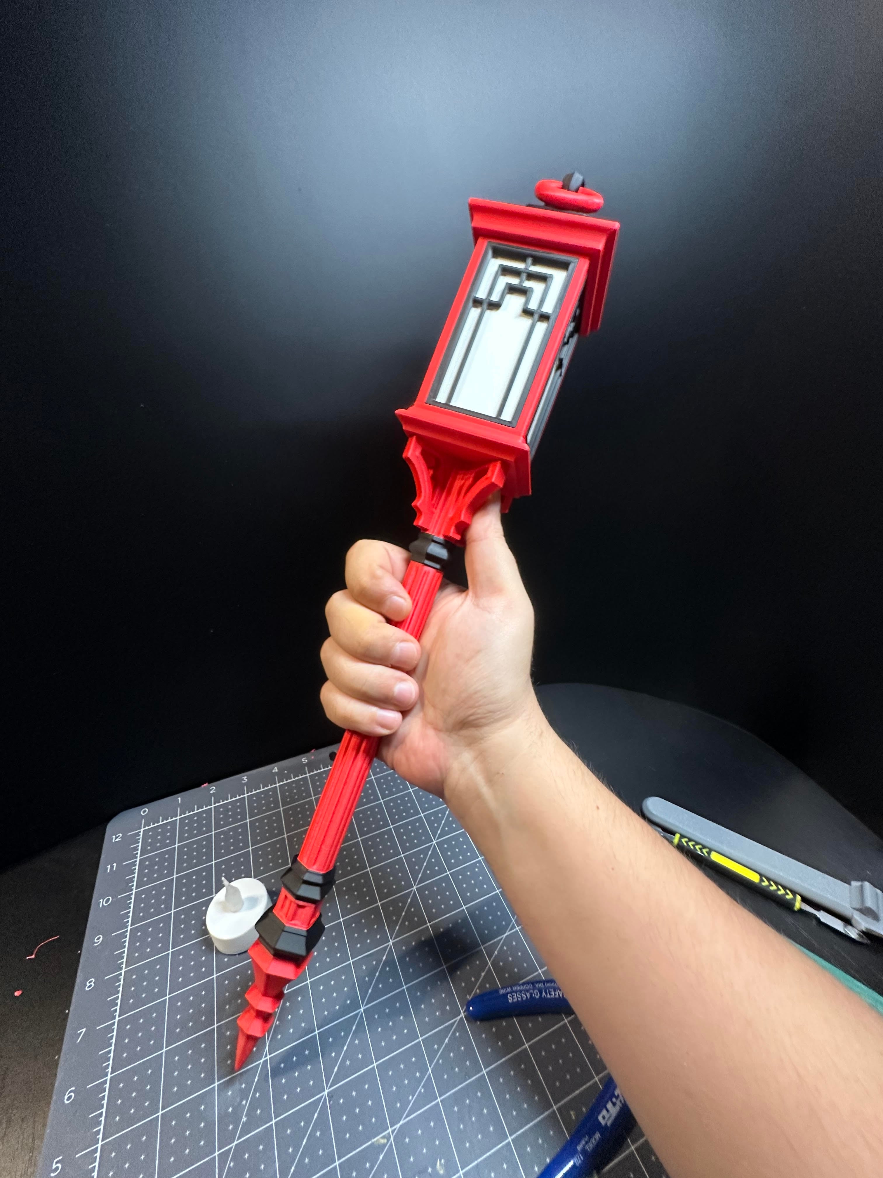 Elegant Japanese Handheld Tealight Lantern 3d model