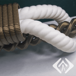 Elegant Braided Curtain Tieback 3d model