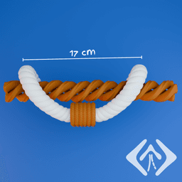 Elegant Braided Curtain Tieback 3d model