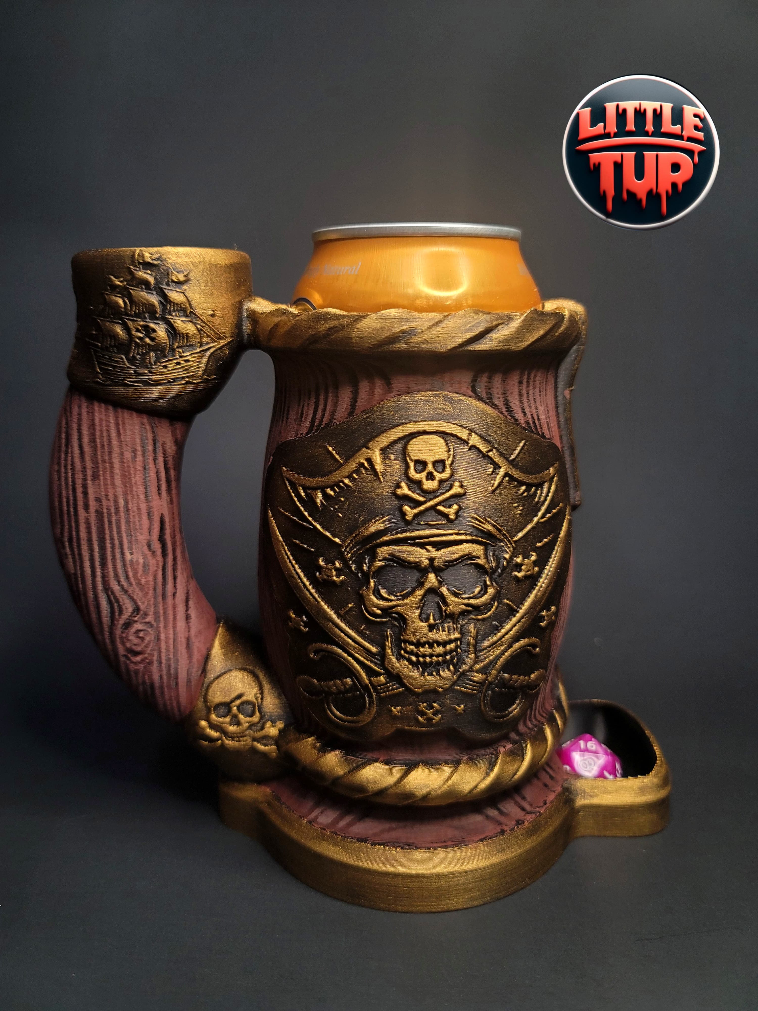 Pirate Can Cozy Dice tower 3d model