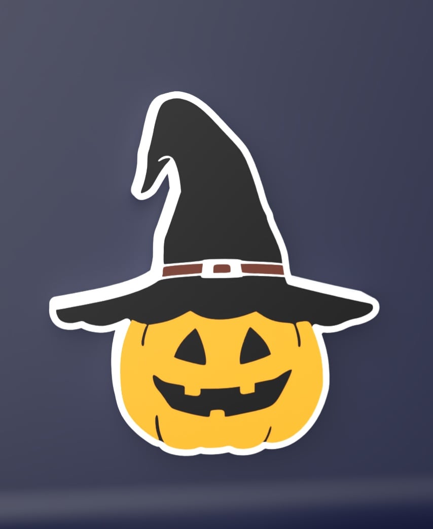 Witch Hat Pumpkin - LED Strip compatible 3d model