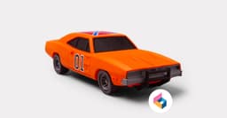 Foldable General Lee - Dukes of Hazzard 3d model