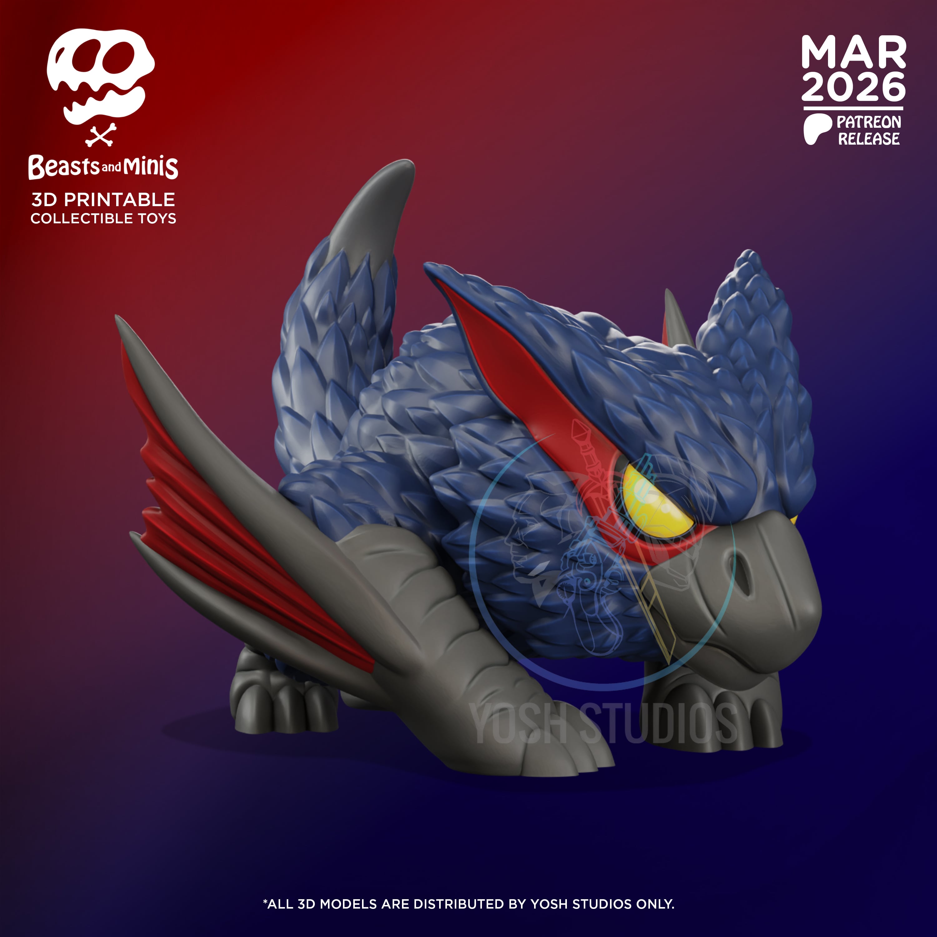 Boney Nargacuga Mini 3D Printer STL 3d model