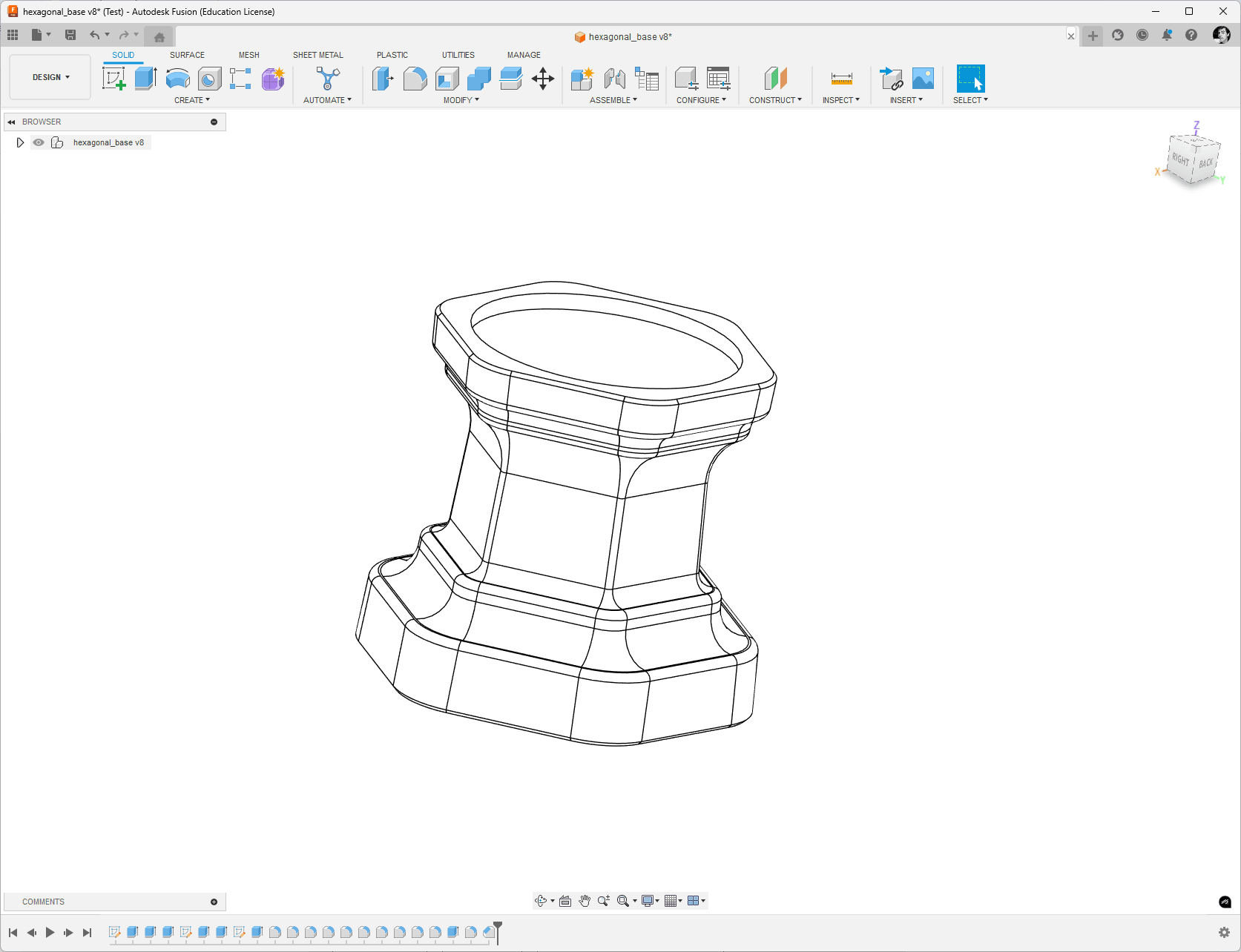 Hexagonal display base 3d model