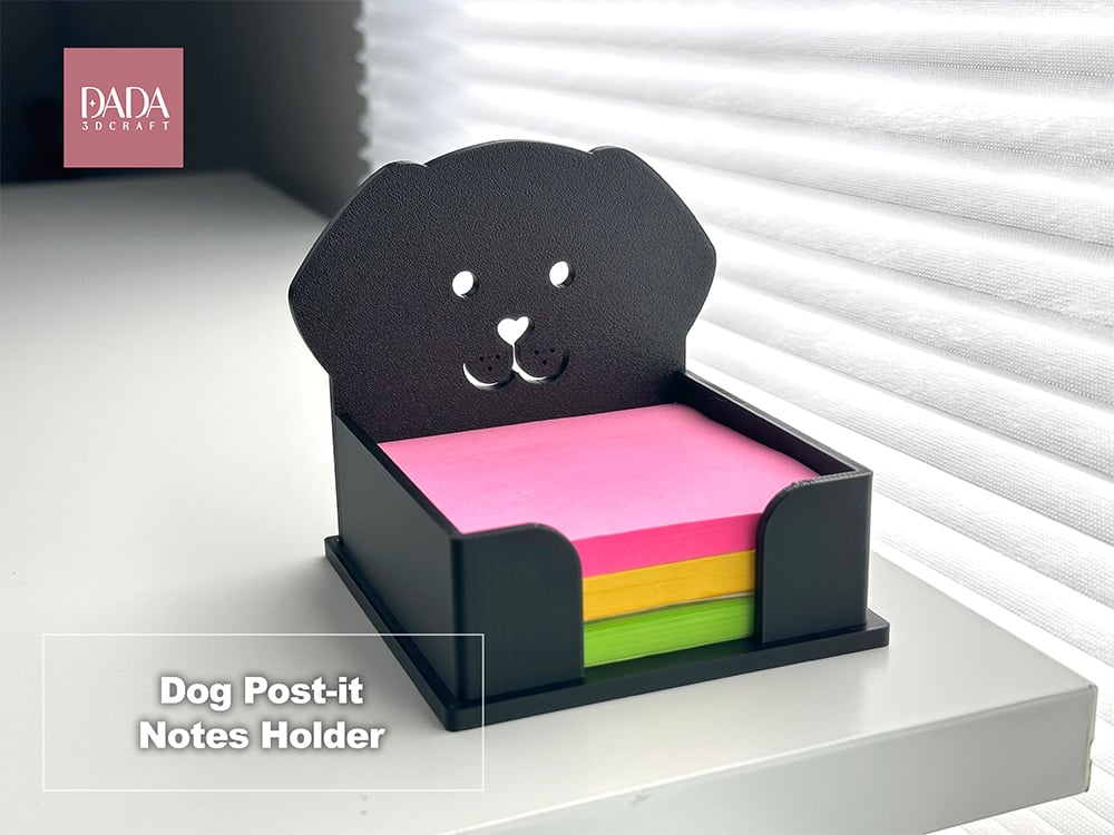 Dog Post-it Notes Holder 3d model