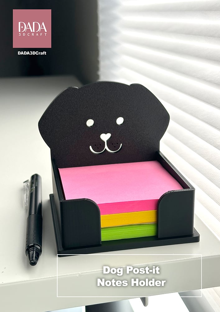 Dog Post-it Notes Holder 3d model