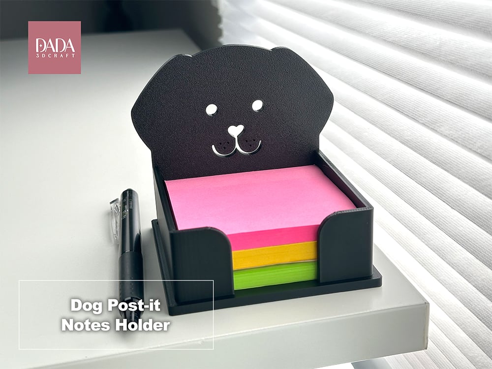 Dog Post-it Notes Holder 3d model