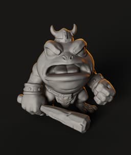 Viking Frog Warrior STL | Fantasy 3D Print | Chibi 3d model