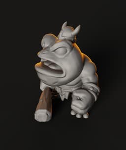 Viking Frog Warrior STL | Fantasy 3D Print | Chibi 3d model