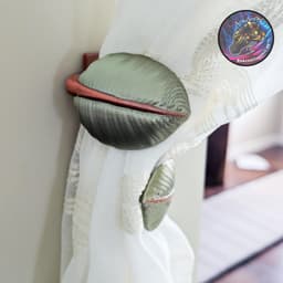 curtain holder leaves colored 3d model