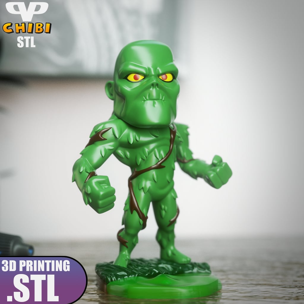 Swamp Thing Chibi STL for 3D Printing ChibiSTL 3DXM 3d model