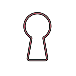 Keyhole Cookie Cutter STL File - 4 inches 3d model
