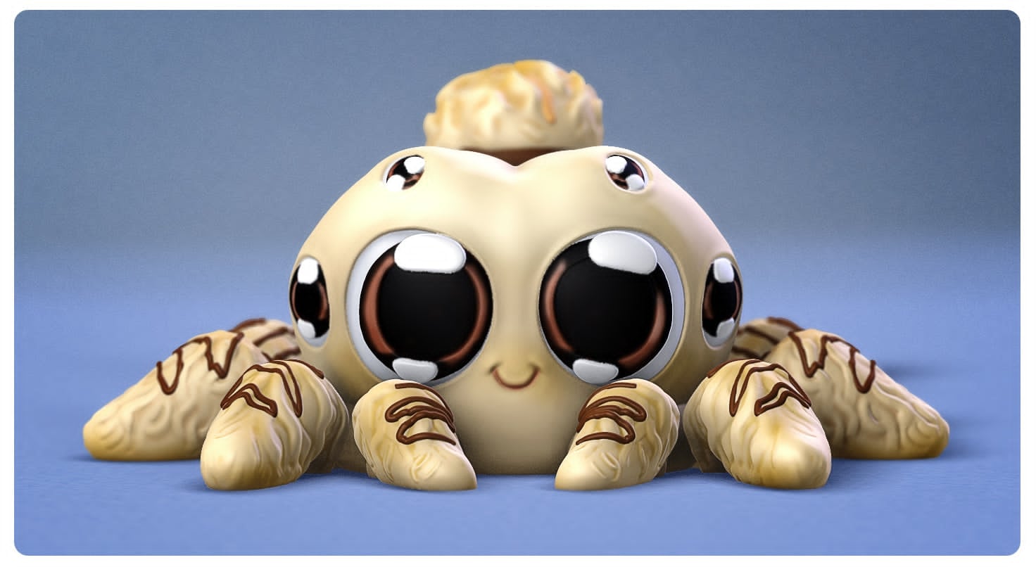 Dessert Spider Macaron 3d model