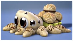 Dessert Spider Macaron 3d model