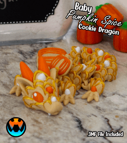 Baby Pumpkin Spice Cookie Dragon 3d model