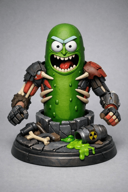 Pickle Rick Bust 3d model