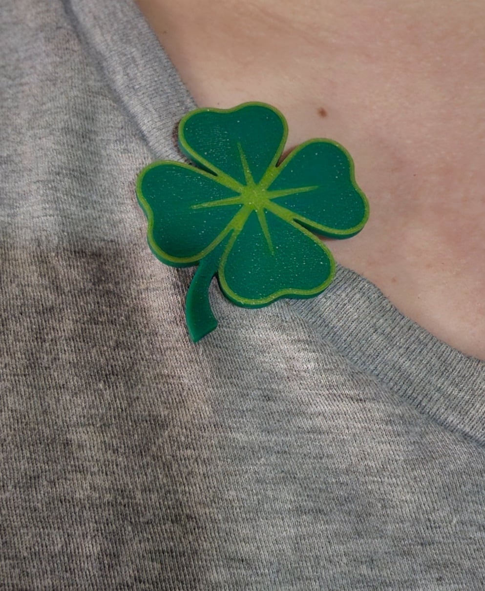 St. Patrick's Day Clover Clip 3d model