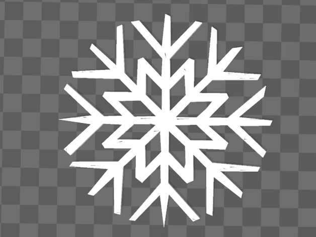 snowflake christms deco 3d model
