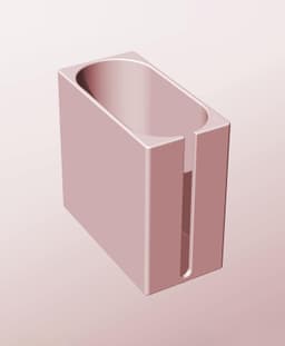 CX68-140-SS Stackable slotted bin box module for creative decor 3d model
