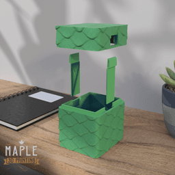 Snap Shut Deck Box - Dragon Scales 3d model