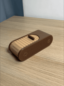 Capsule Tambour Box | Roll top Storage | Organizer 3d model