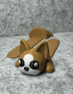 Smooshy Face Dog / Booty Bookmark 3d model