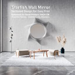Starfish Mirror Wall Art Design 3d model