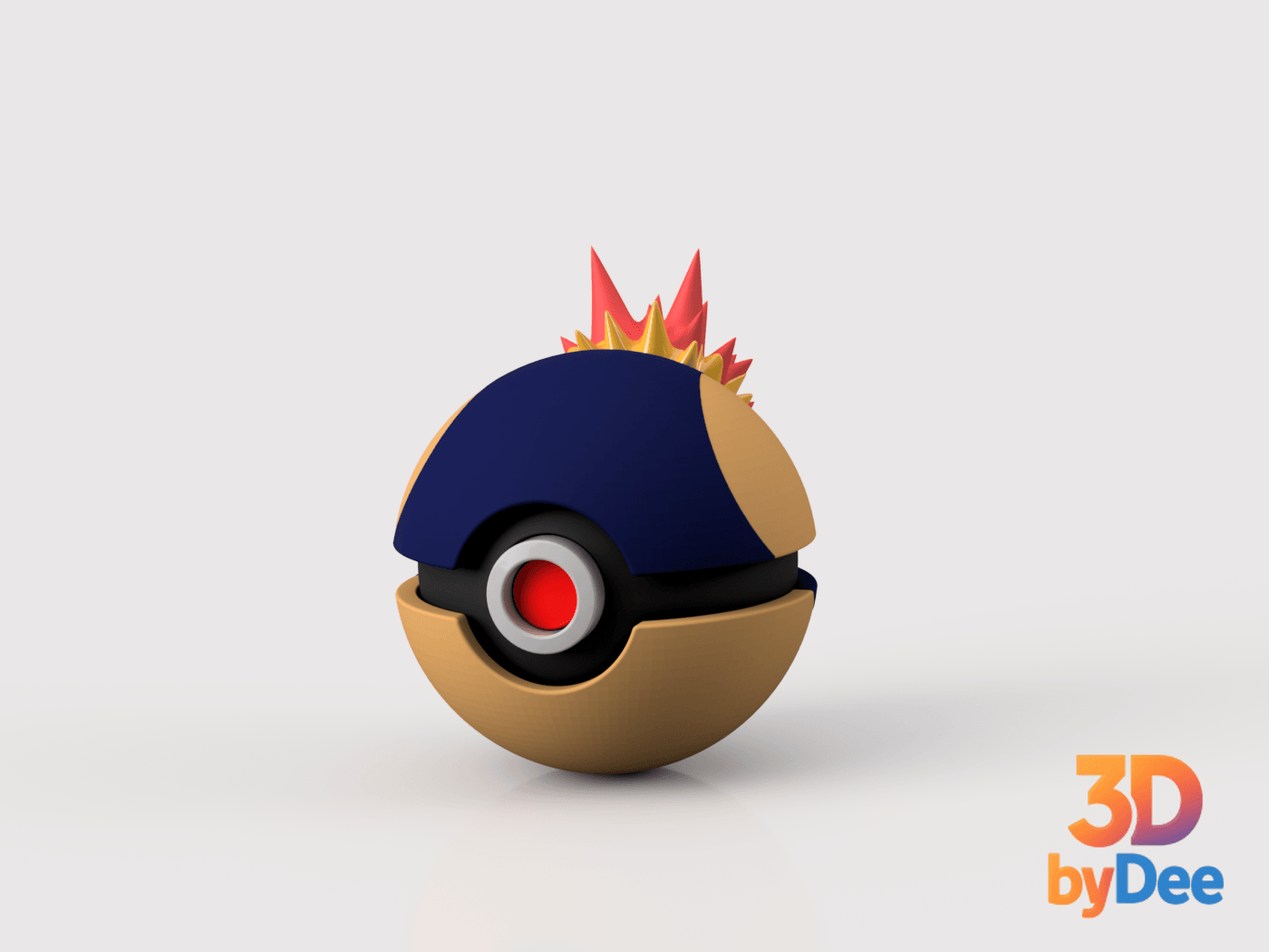 Cyndaquil Pokeball 3d model