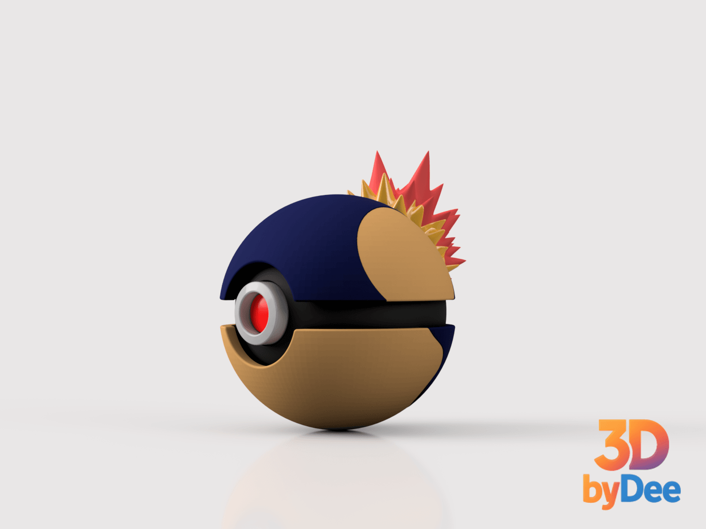 Cyndaquil Pokeball 3d model