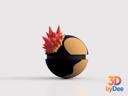 Cyndaquil Pokeball 3d model