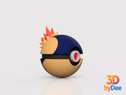 Cyndaquil Pokeball 3d model