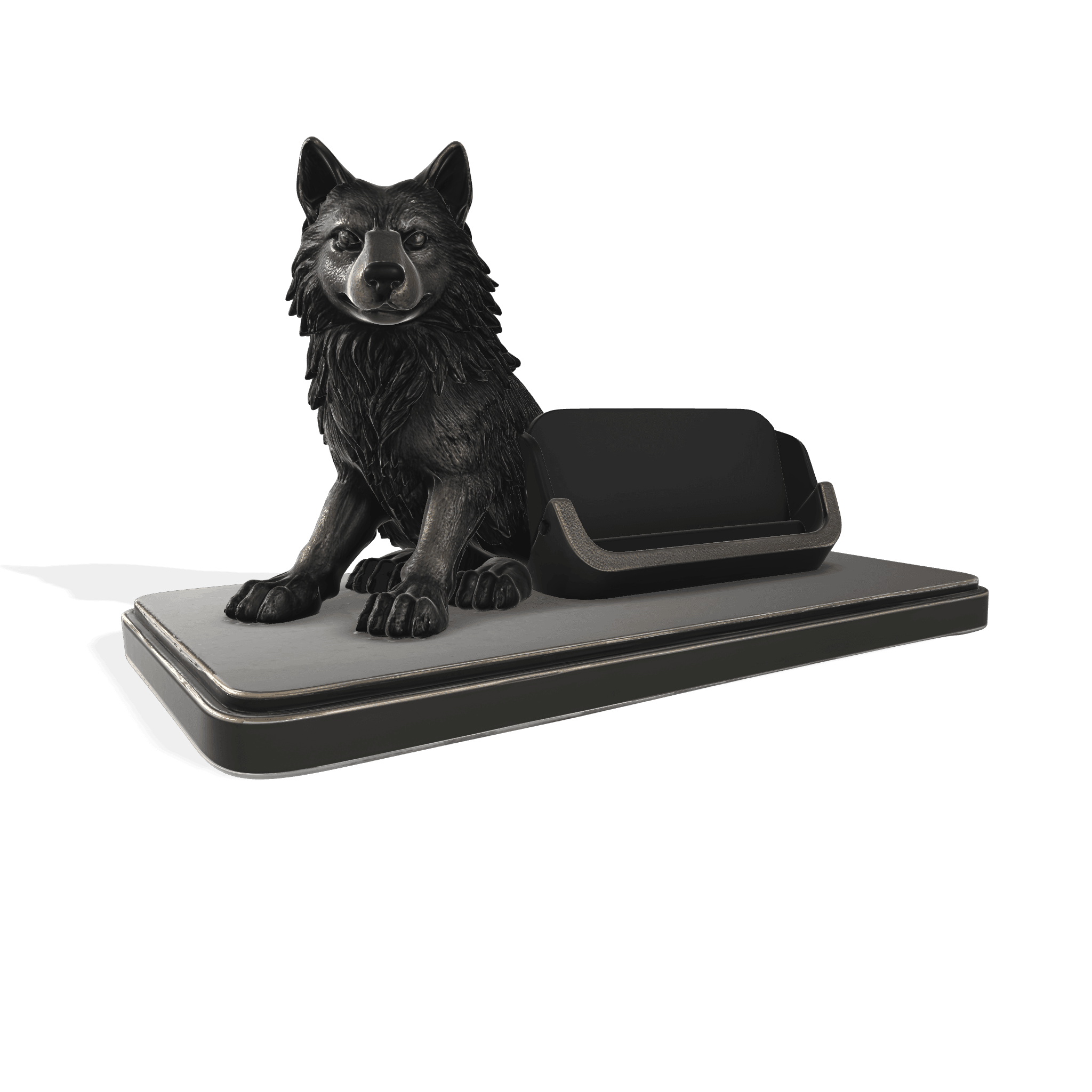 PBR Wolf Smartphone Stand 3d model