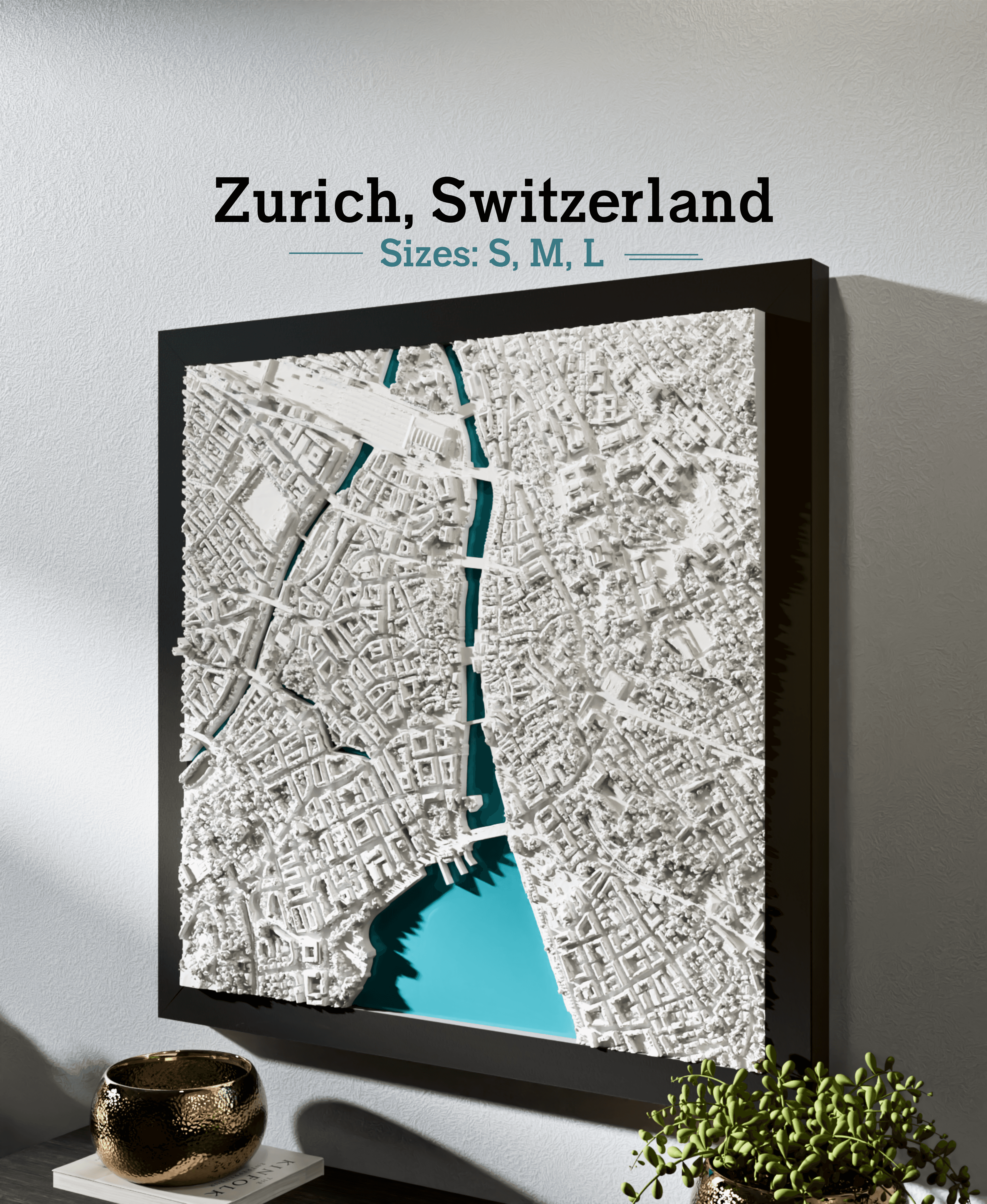 Zurich, Switzerland - S, M, L, & XL 3d model
