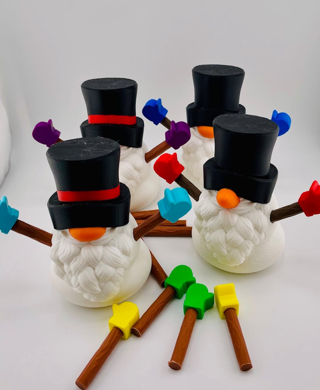 Snowman Gnome Set 3d model