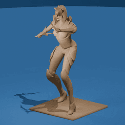 Vampire Rogue Dual Dagger Assassin Figure v2 3d model