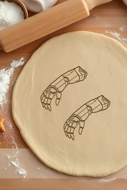 Robot Arm Cookie Cutter, Biscuit Cutter 3d model