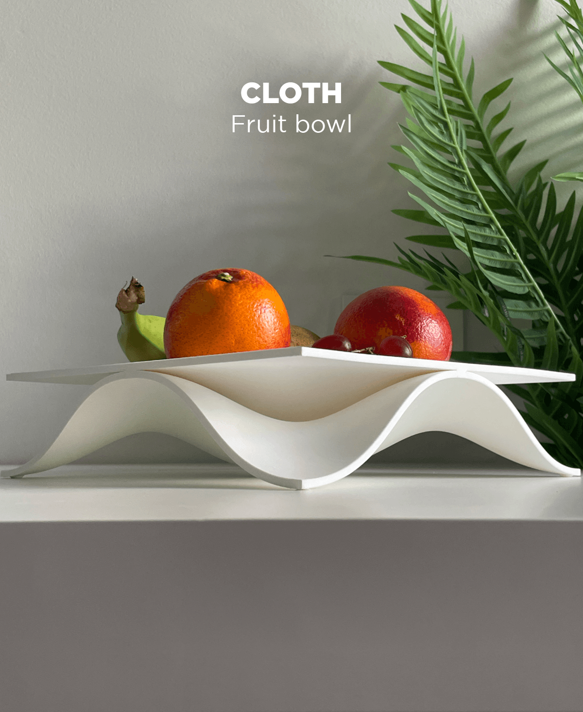 Cloth, fruit bowl. 3d model