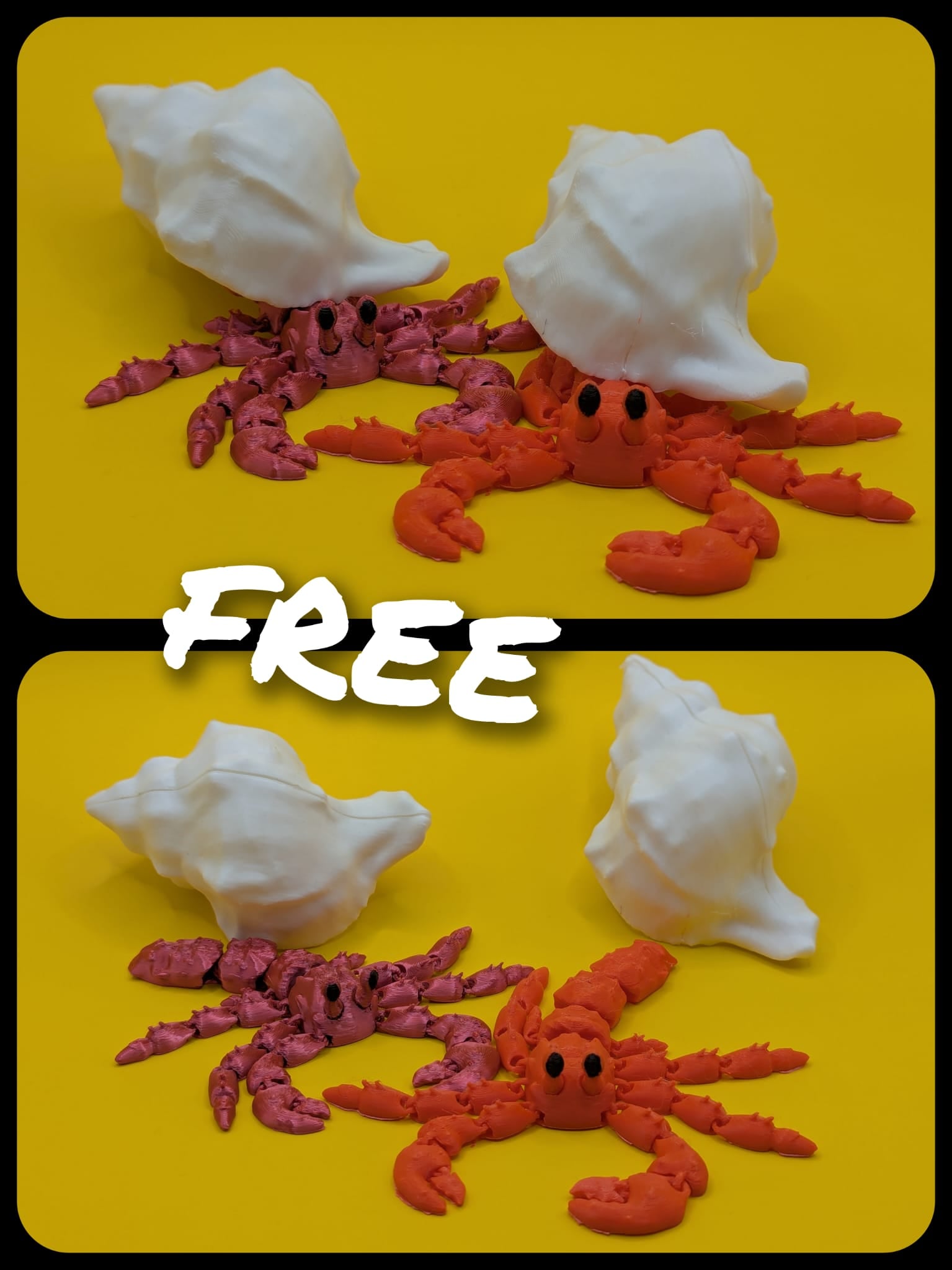 Articulated hermit crab 3d model