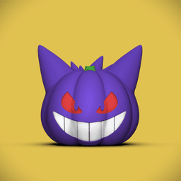 Gengar Pumpkin (+Bambu 3mf Files) 3d model